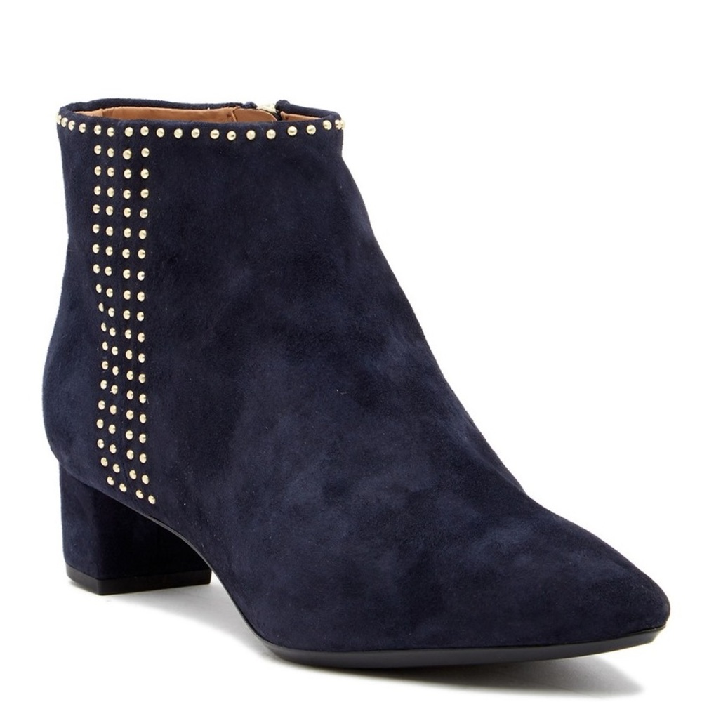 Calvin Klein suede studded pointed toe booties